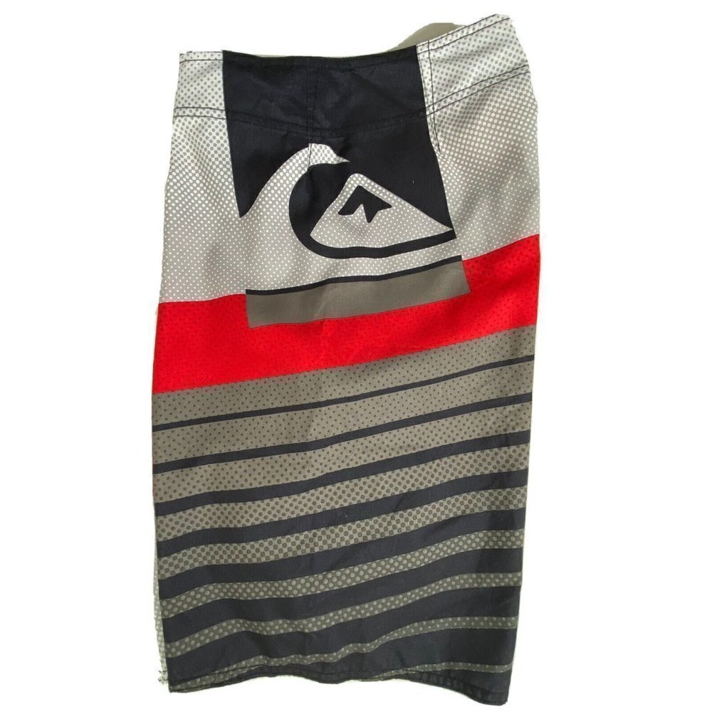 Quicksilver Men's size 30 Cypher Series Board Shorts Swim Trunks Red Black Gray